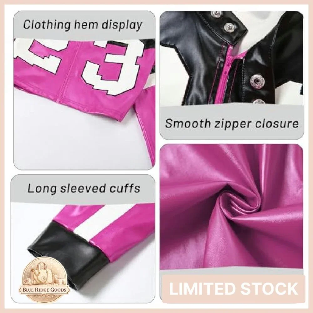 Cropped Faux Leather Bomber Jacket Y2K Motorcycle Style Streetwear Chic - Picture 6 of 6